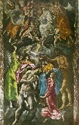 El Greco baptism of christ oil painting